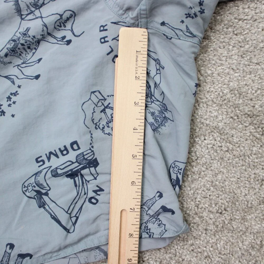 Patagonia‎ M's Wavefarer Boardshorts Mens 34 Blue Unicorn Donkey w/ 8